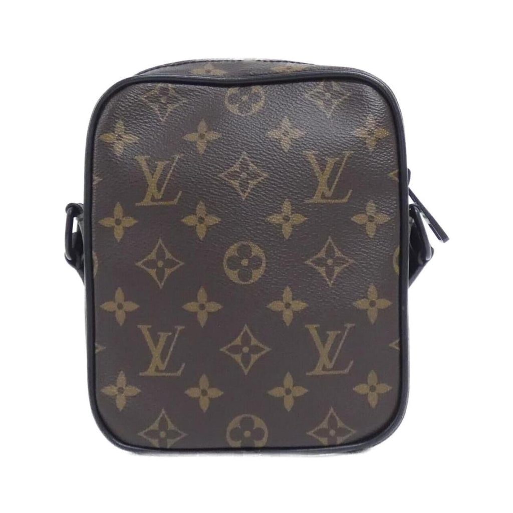 Louis Vuitton Black Brown Marron Coated Canvas Shoulder Bag (Pre-Owned)