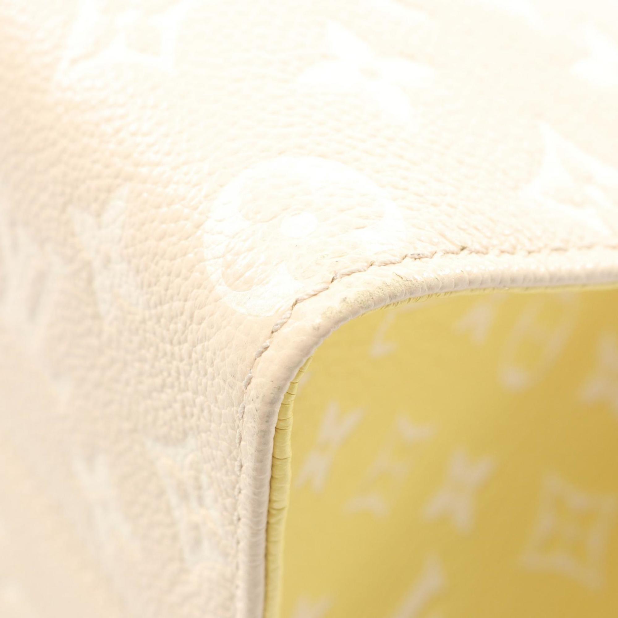 Louis Vuitton Beige Pink Rose Yellow Leather Handbag (Pre-Owned)