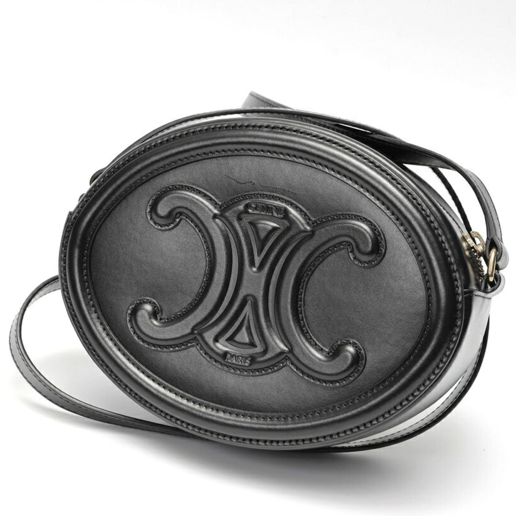Triomphe Oval Crossbody Bag Leather