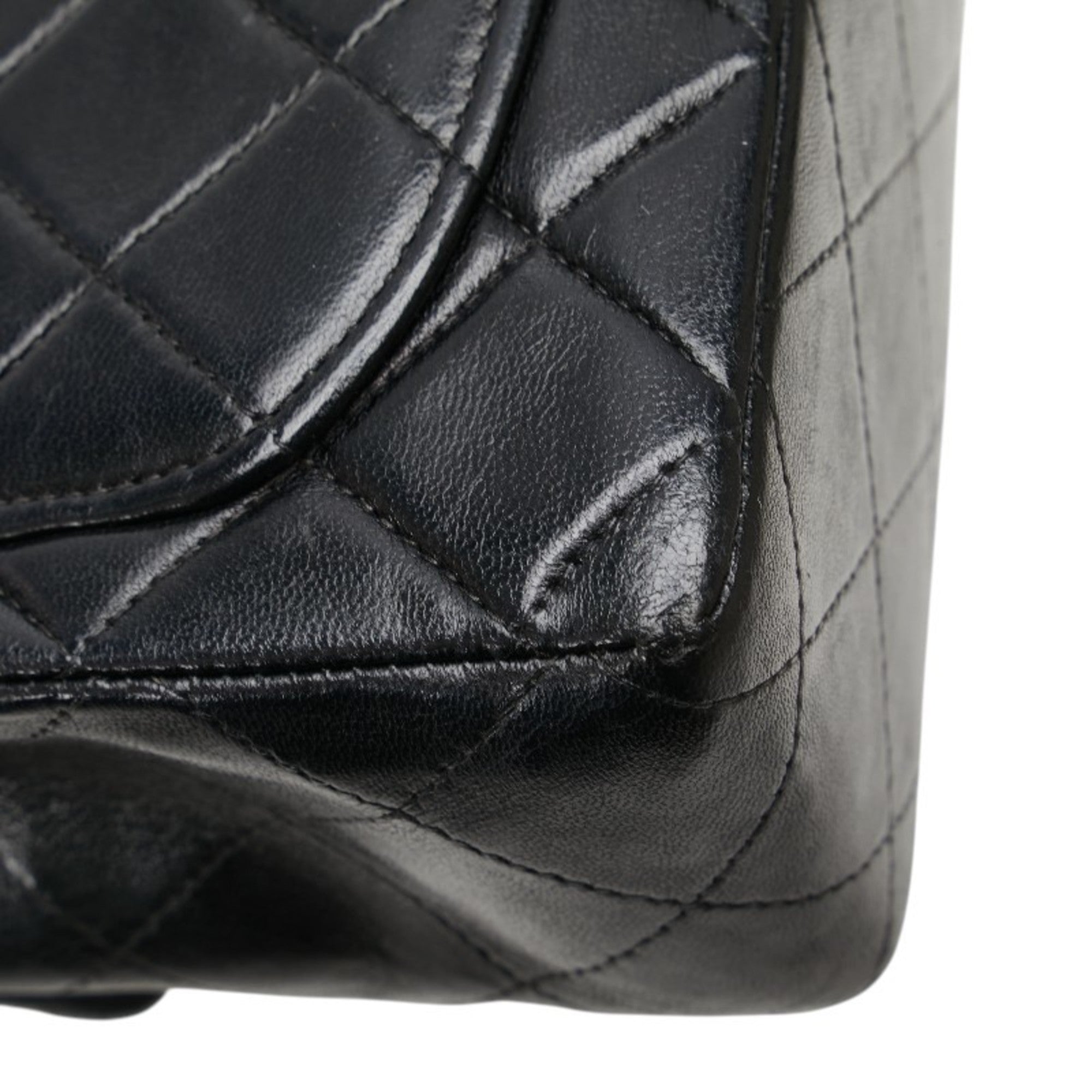 Vintage Square Classic Single Flap Bag Quilted Lambskin Mini