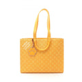 Louis Vuitton Yellow Coated Canvas Leather Tote Bag (Pre-Owned)