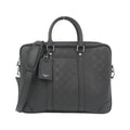Louis Vuitton Black Leather Briefcase Handbag (Pre-Owned)