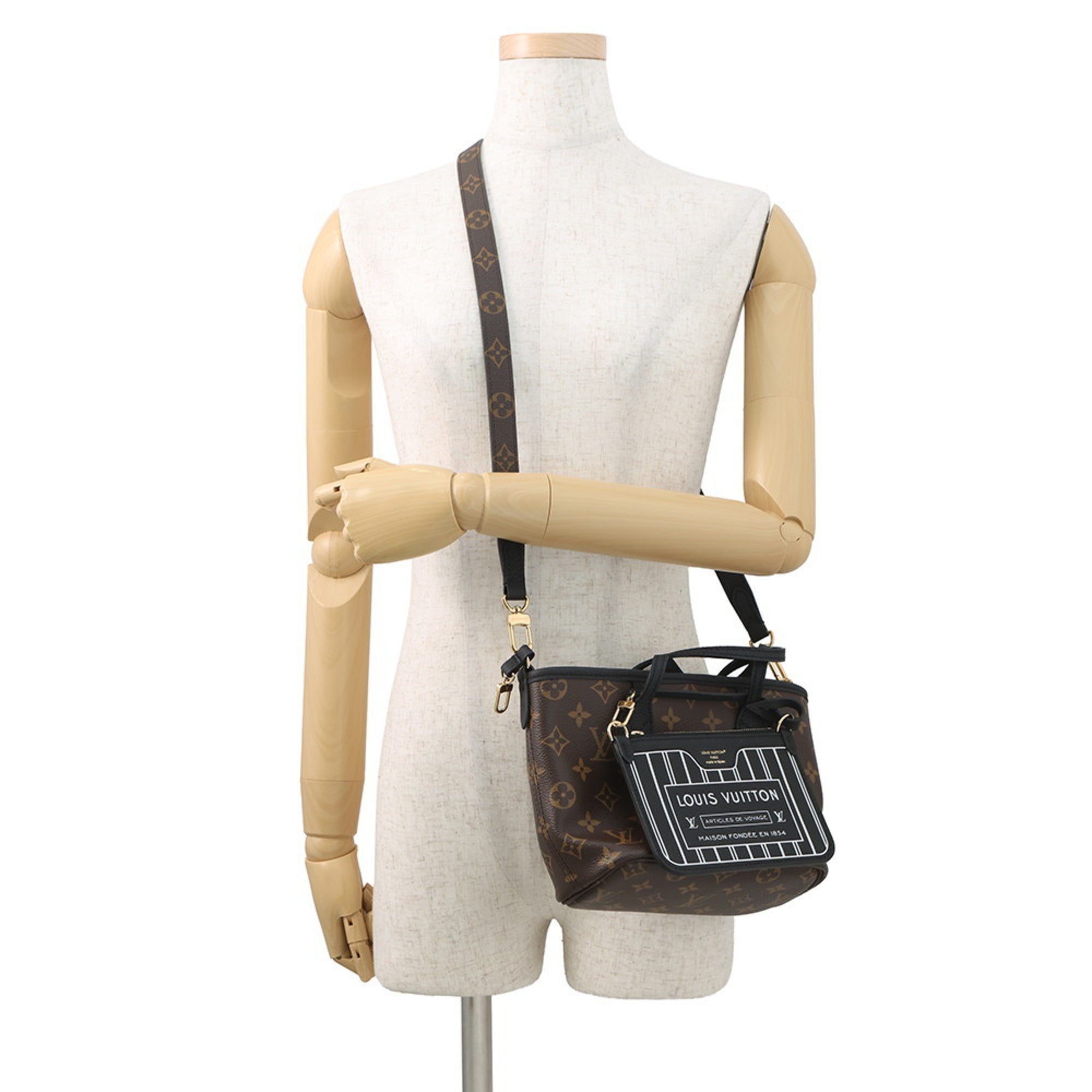 Louis Vuitton Noir Monogram Leather Tote Bag (Pre-Owned)