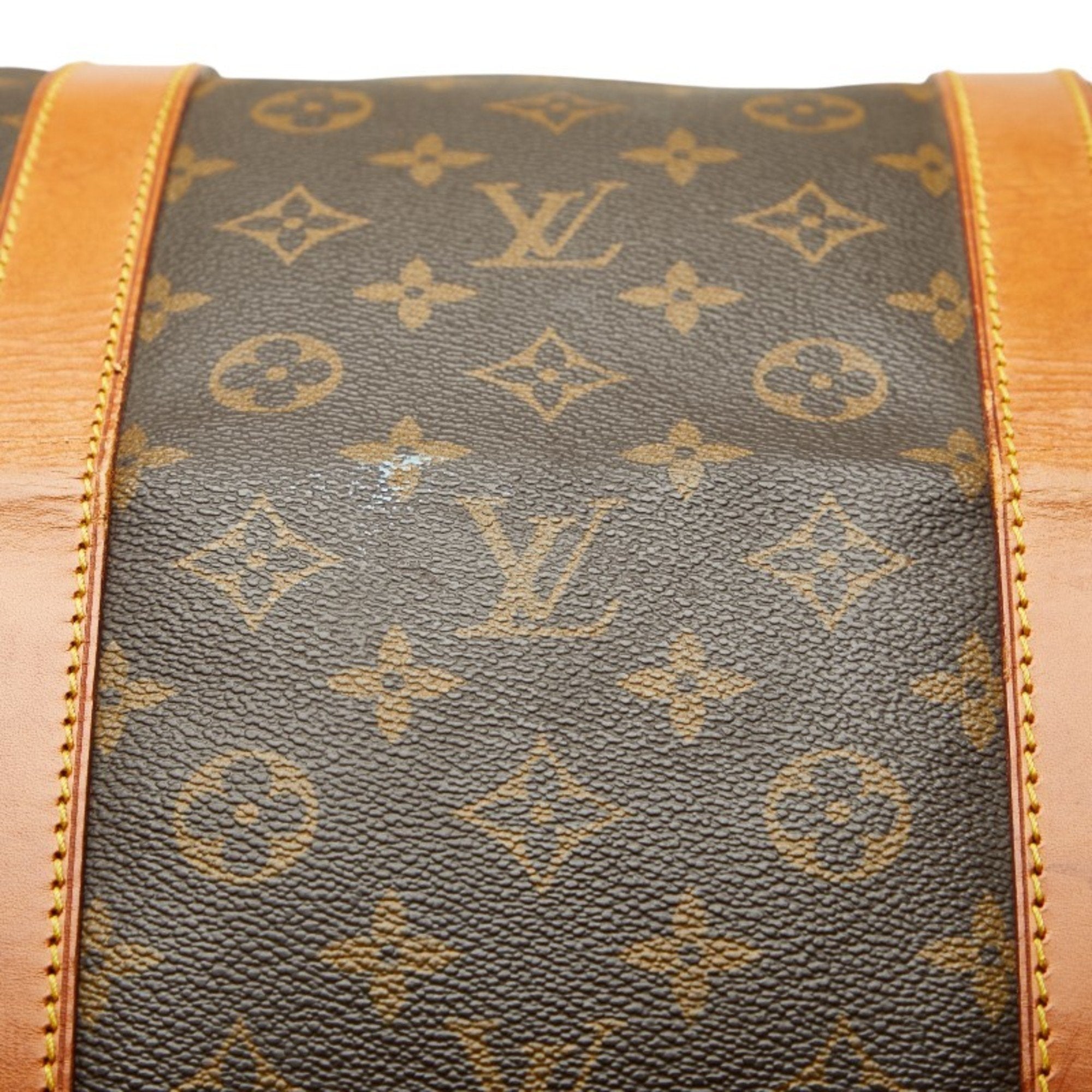 Louis Vuitton Brown Pvc Leather Boston Bag (Pre-Owned)