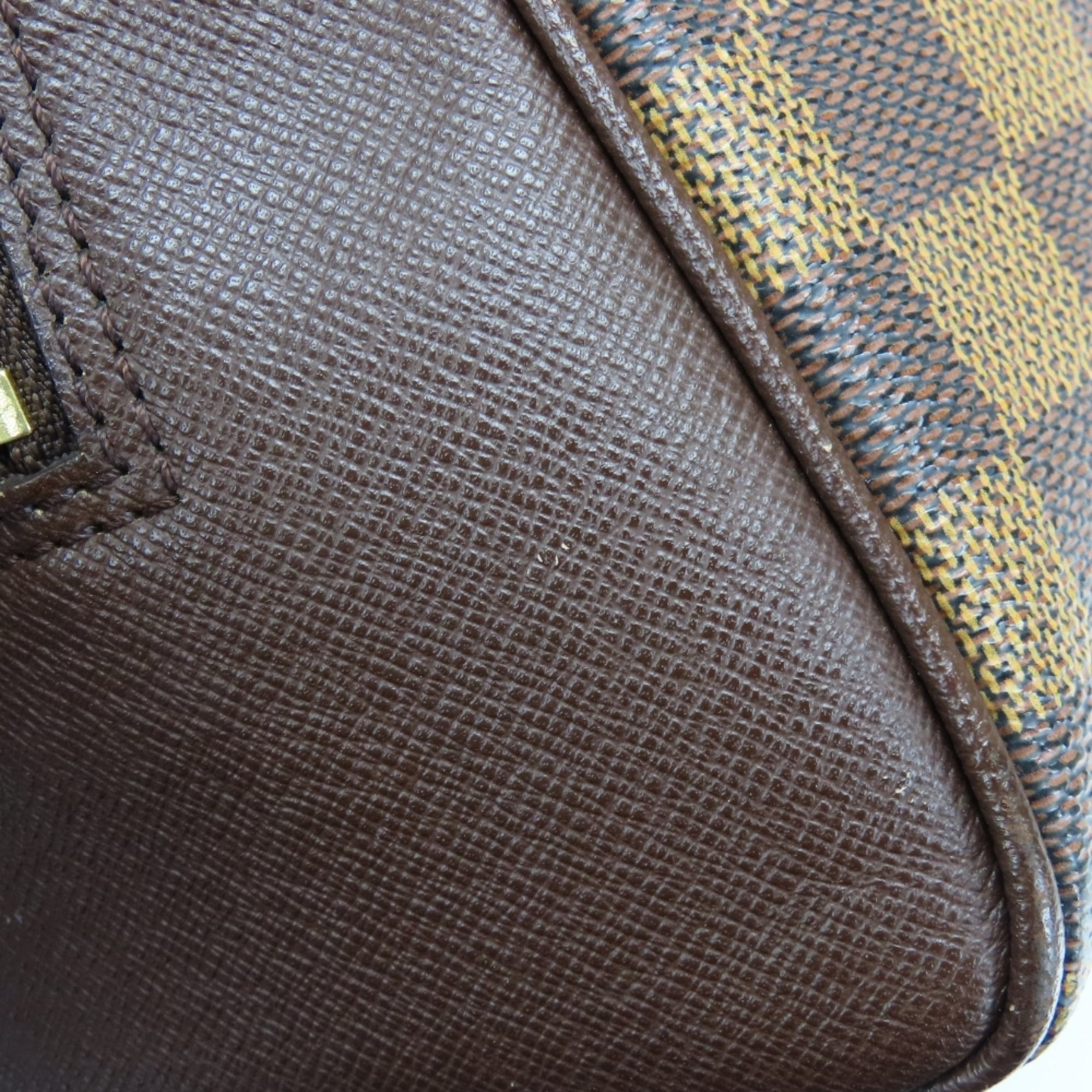 Louis Vuitton Brown Damier Canvas Ebene Damier Canvas Leather Handbag (Pre-Owned)