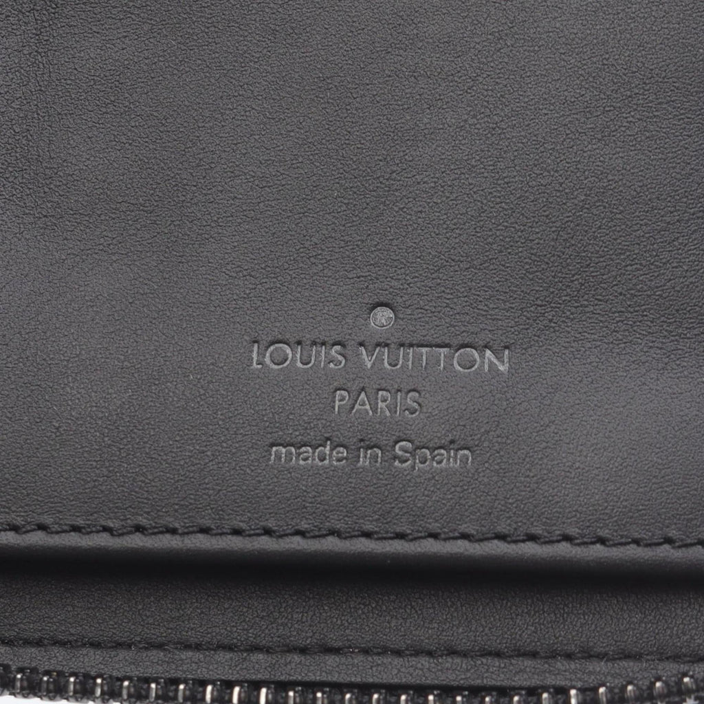 Louis Vuitton Black Noir Leather Long Wallet (Bi-Fold) (Pre-Owned)