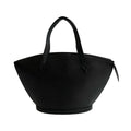 Louis Vuitton Black Leather Handbag Tote Bag (Pre-Owned)