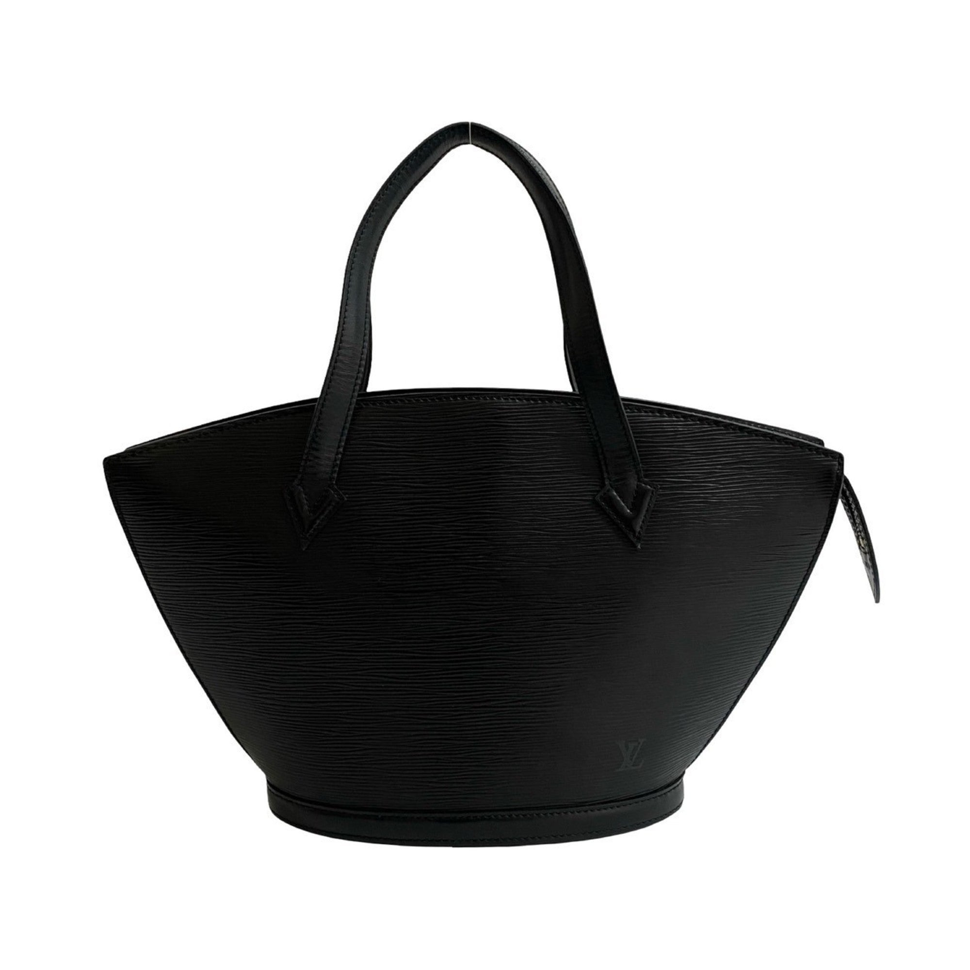 Louis Vuitton Black Leather Handbag Tote Bag (Pre-Owned)