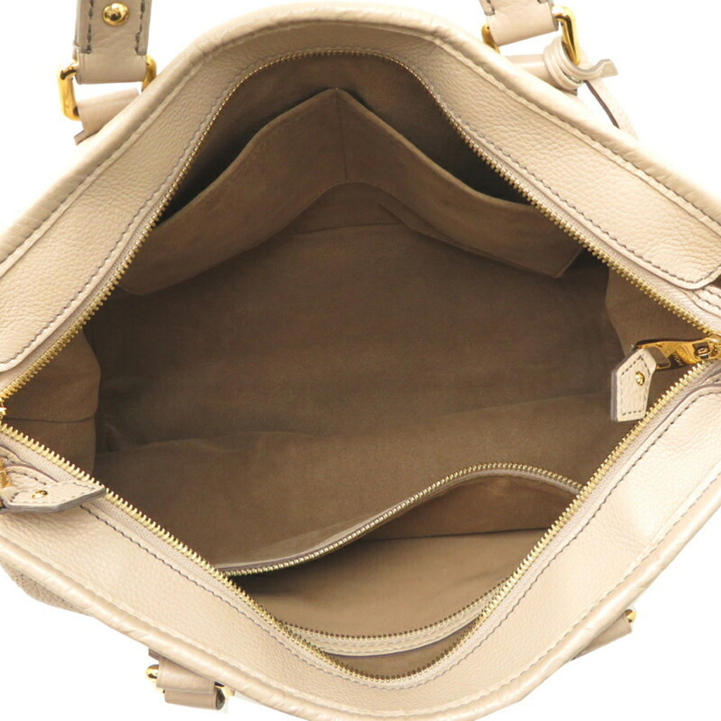 Louis Vuitton Beige Monogram Leather Handbag (Pre-Owned)