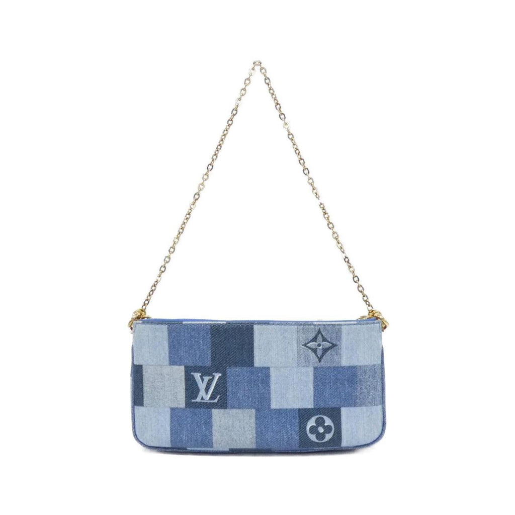 Louis Vuitton Blue Rouge Canvas Pochette Pouch Shoulder Bag (Pre-Owned)