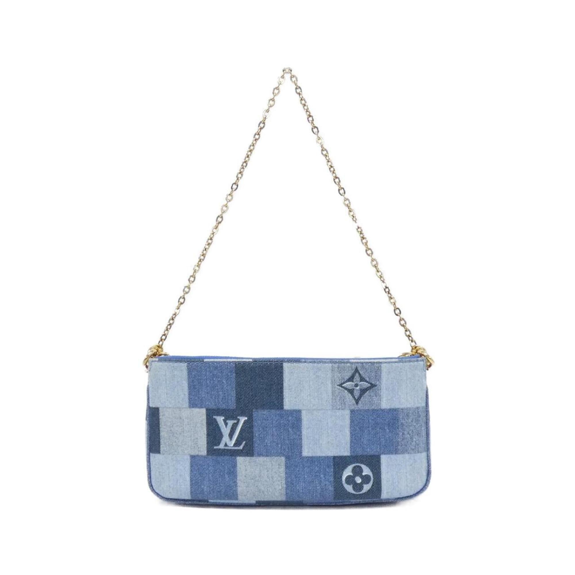 Louis Vuitton Blue Rouge Canvas Pochette Pouch Shoulder Bag (Pre-Owned)