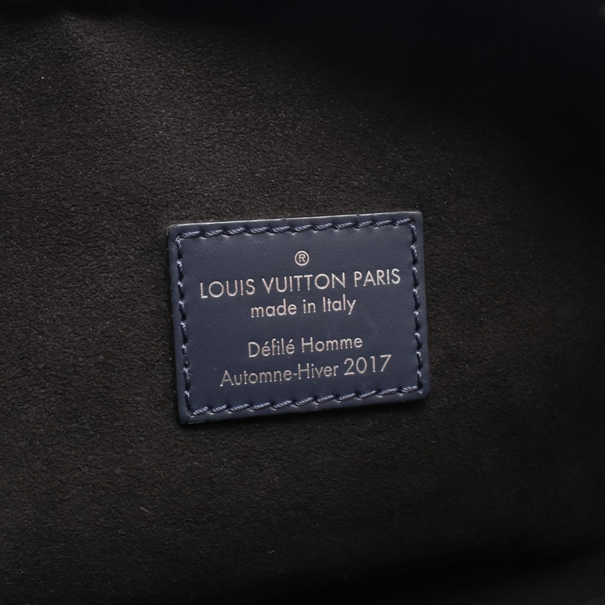 Louis Vuitton Black Blue Navy Epi Leather Pvc Coated Canvas Monogram Eclipse Fanny Pack (Pre-Owned)