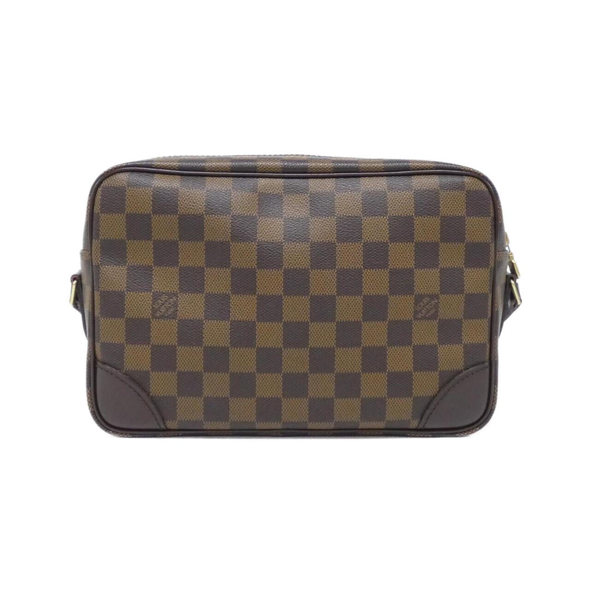 Louis Vuitton Brown Coated Canvas Shoulder Bag (Pre-Owned)