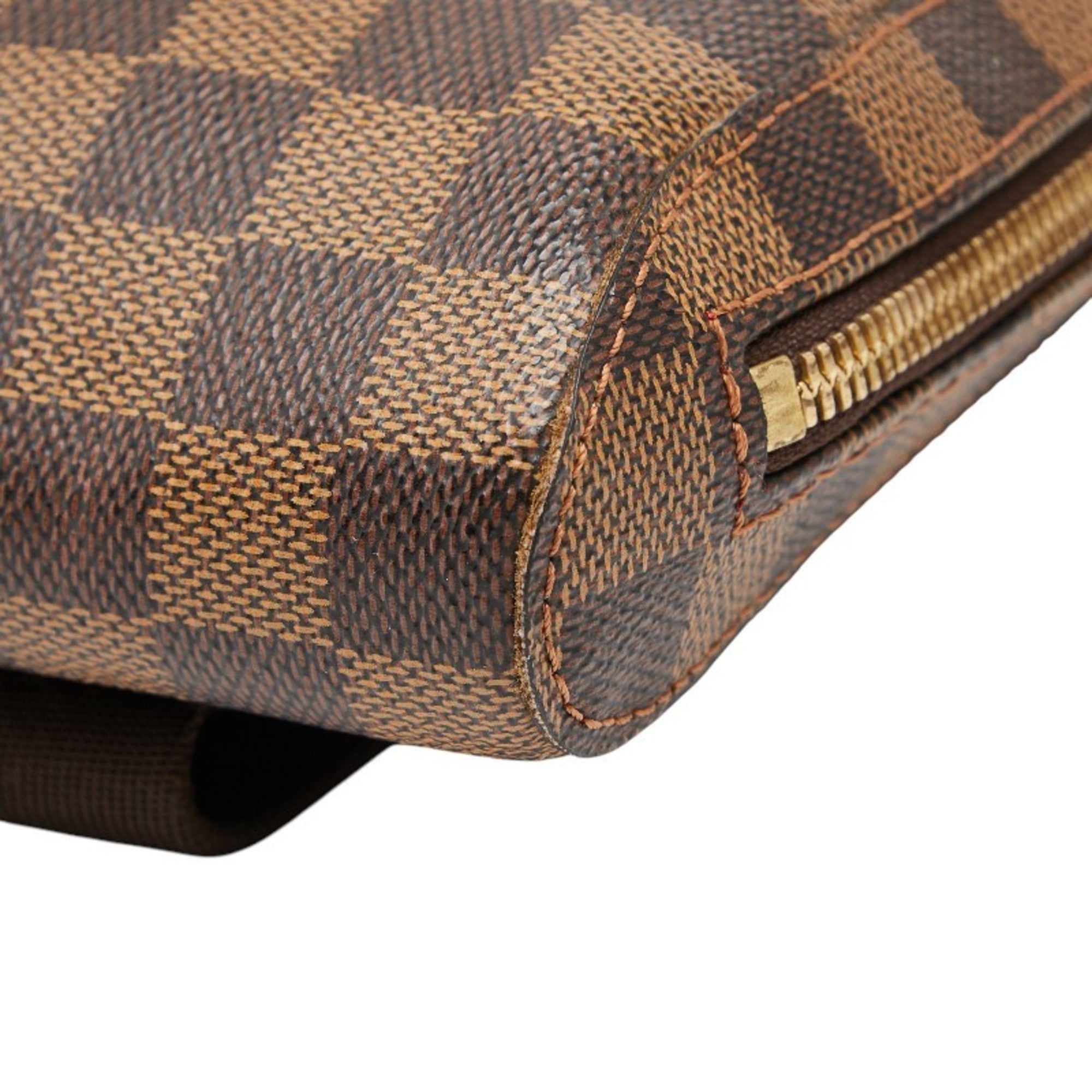 Louis Vuitton Brown Pvc Leather Fanny Pack Shoulder Bag Sling Bag (Pre-Owned)