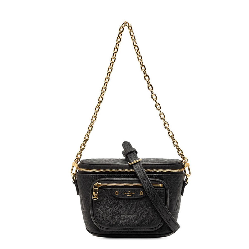 Louis Vuitton Black Noir Leather Handbag Shoulder Bag (Pre-Owned)