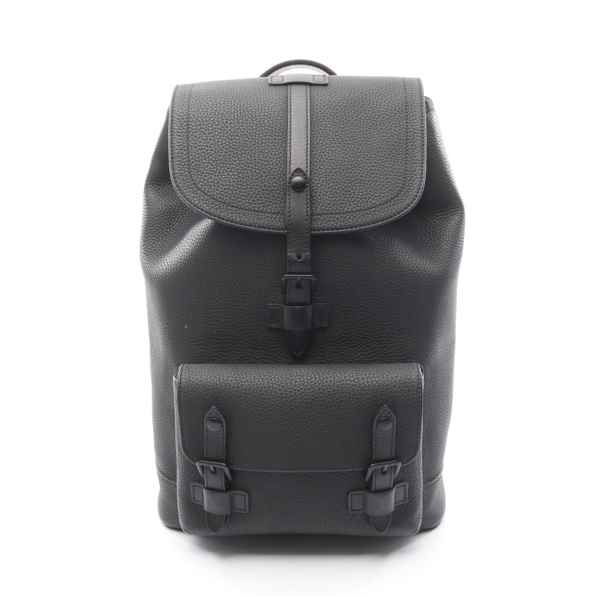 Louis Vuitton Black Leather Backpack (Pre-Owned)