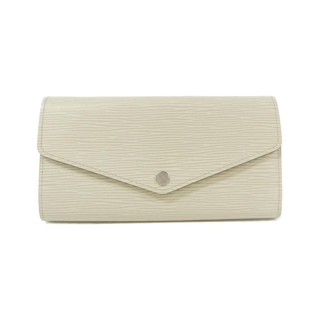 Louis Vuitton Lv Off White Leather Long Wallet (Bi-Fold) (Pre-Owned)