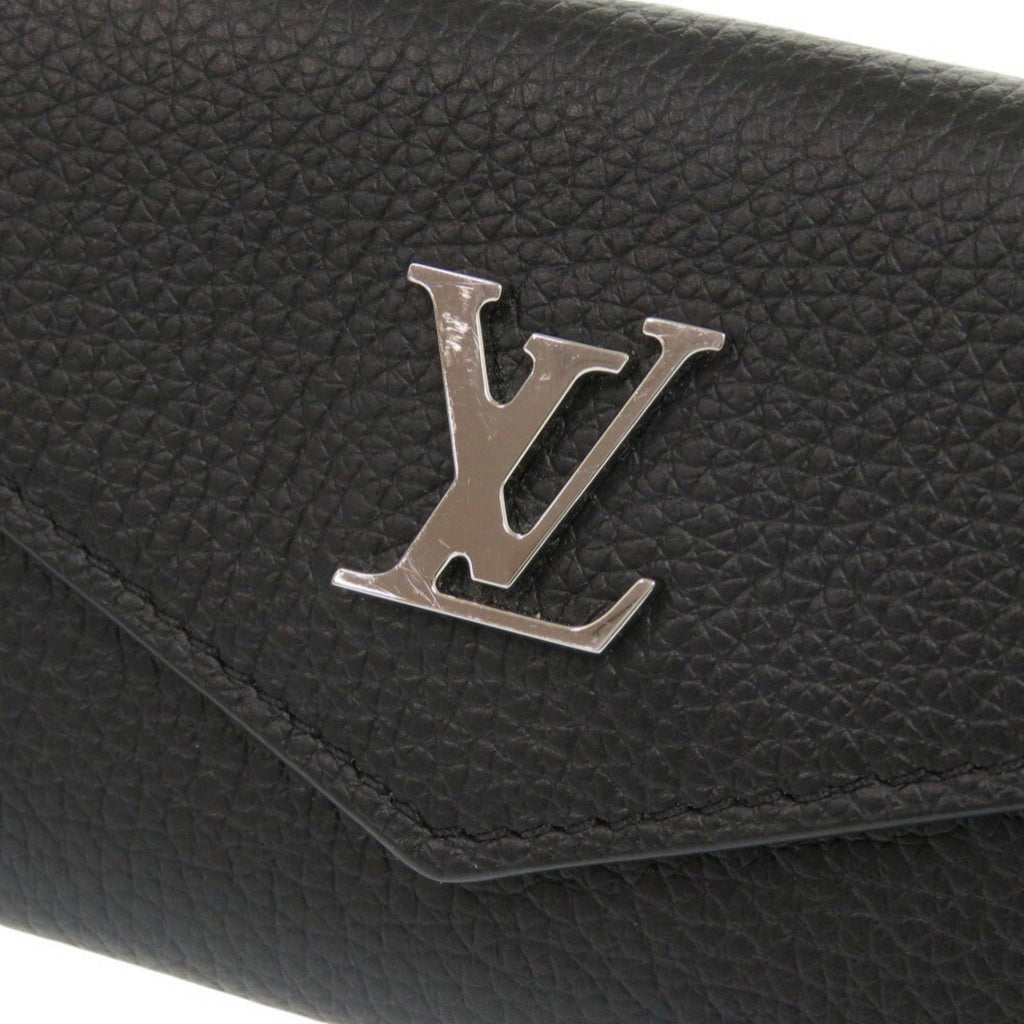 Louis Vuitton Black Noir Leather Wallet (Tri-Fold) (Pre-Owned)
