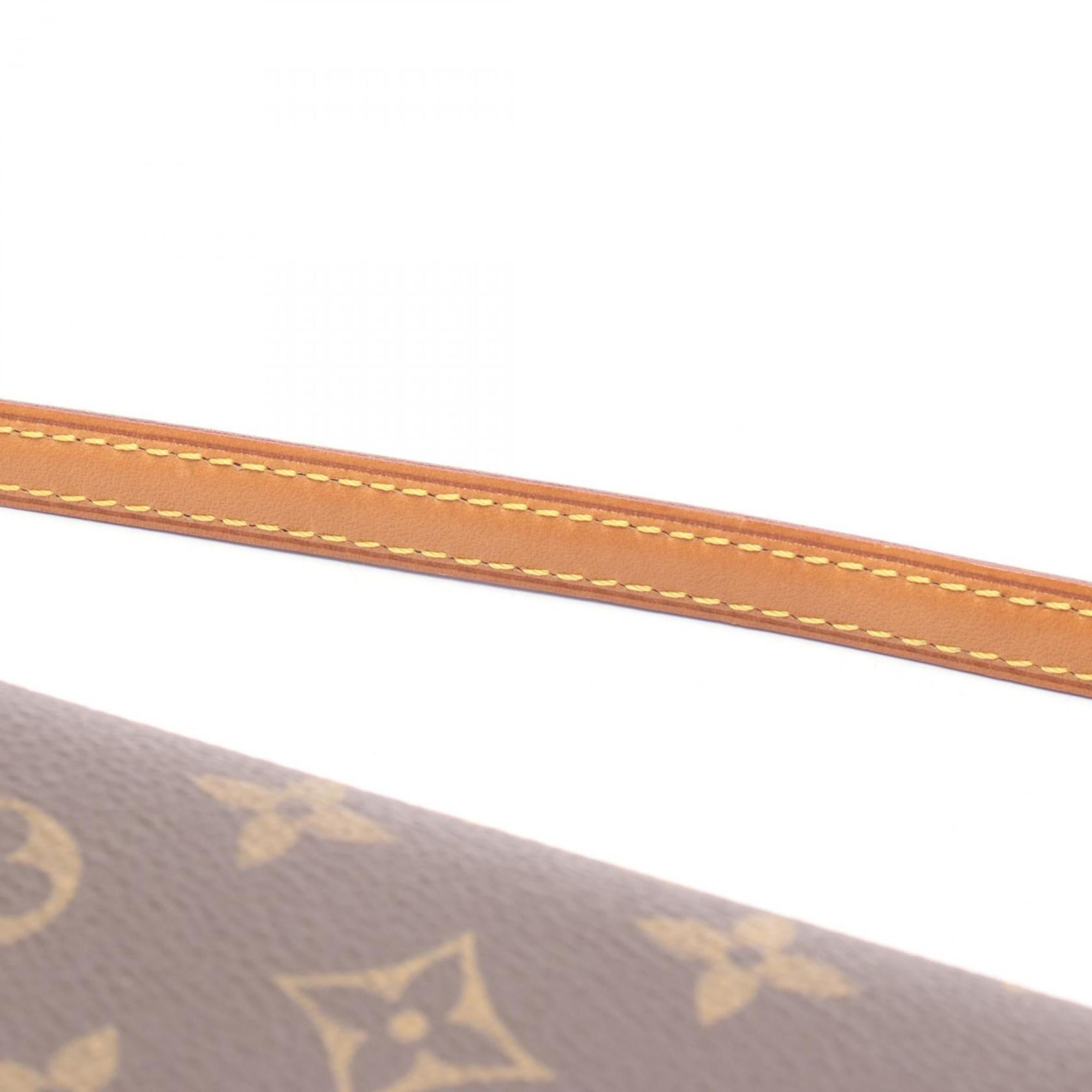 Louis Vuitton Monogram Brown Coated Canvas Leather Handbag (Pre-Owned)