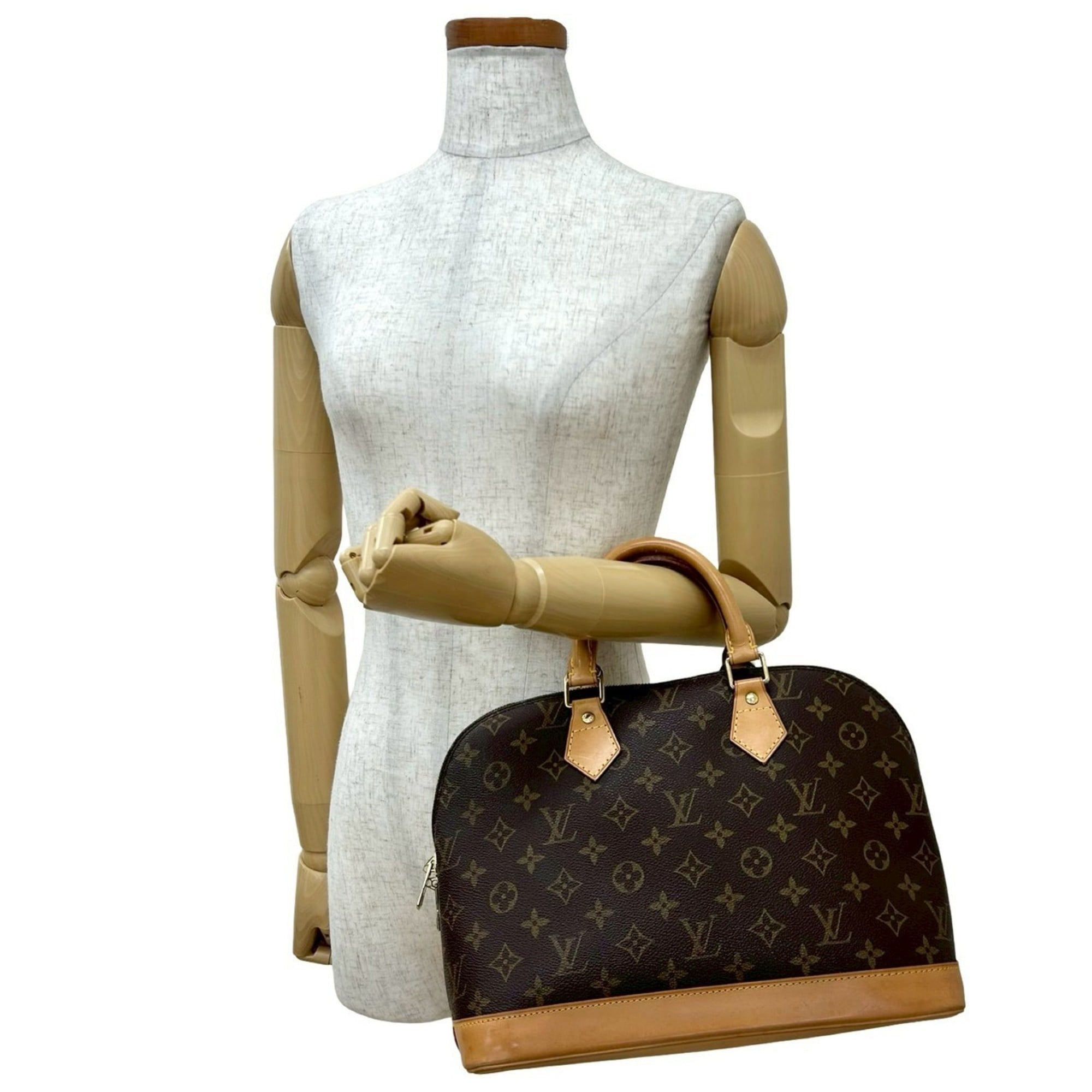 Louis Vuitton Brown Leather Pvc Boston Bag Handbag (Pre-Owned)