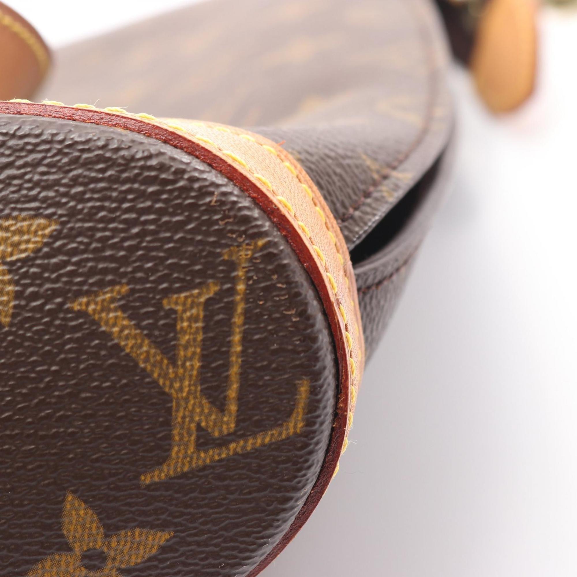 Louis Vuitton Brown Coated Canvas Leather Shoulder Bag (Pre-Owned)