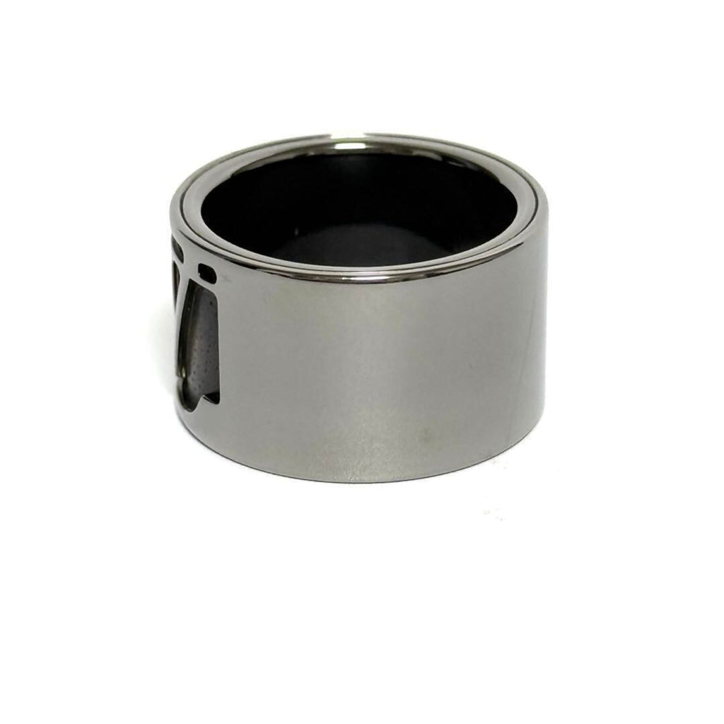 Louis Vuitton Silver Metal Band Ring (Pre-Owned)