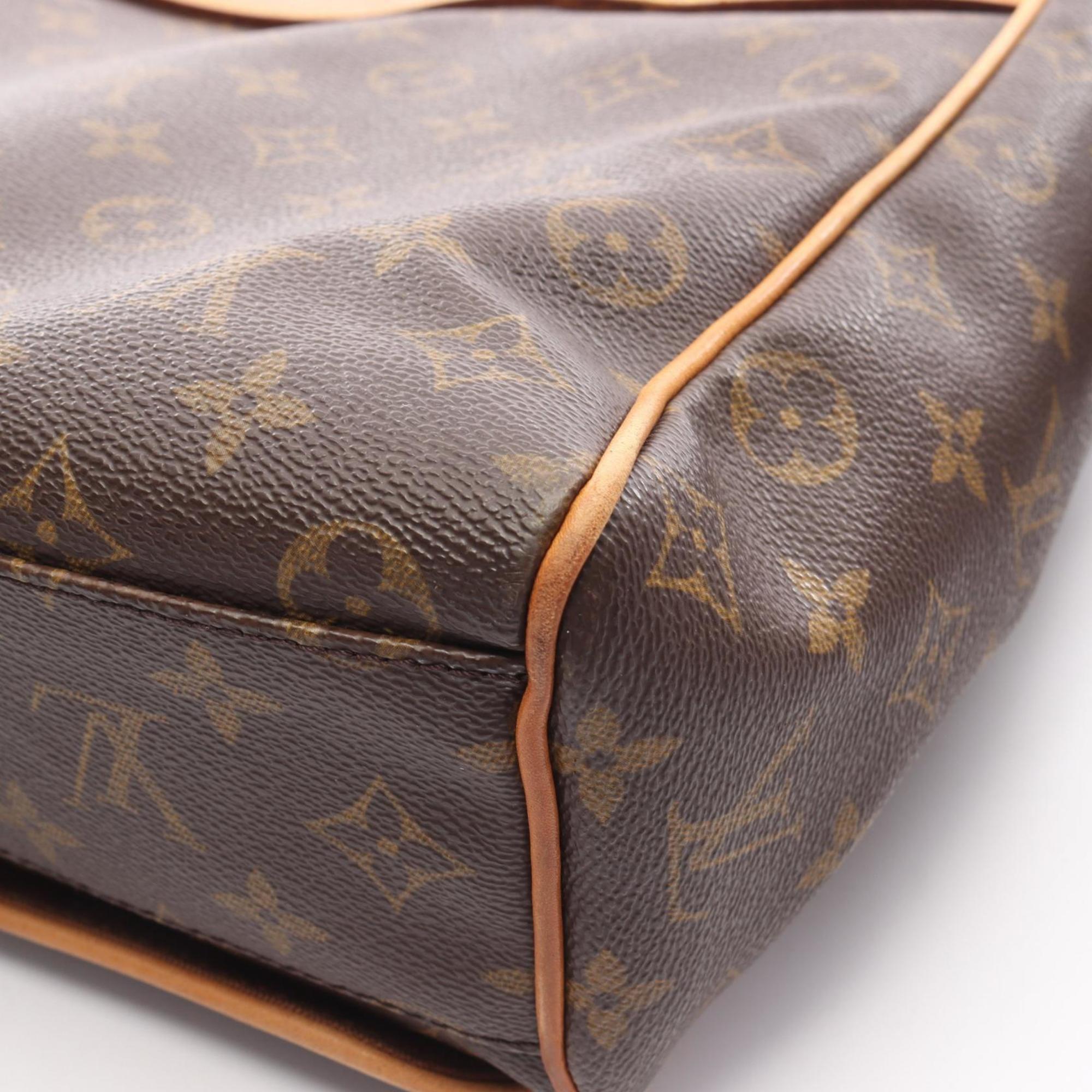 Louis Vuitton Brown Coated Canvas Leather Shoulder Bag (Pre-Owned)