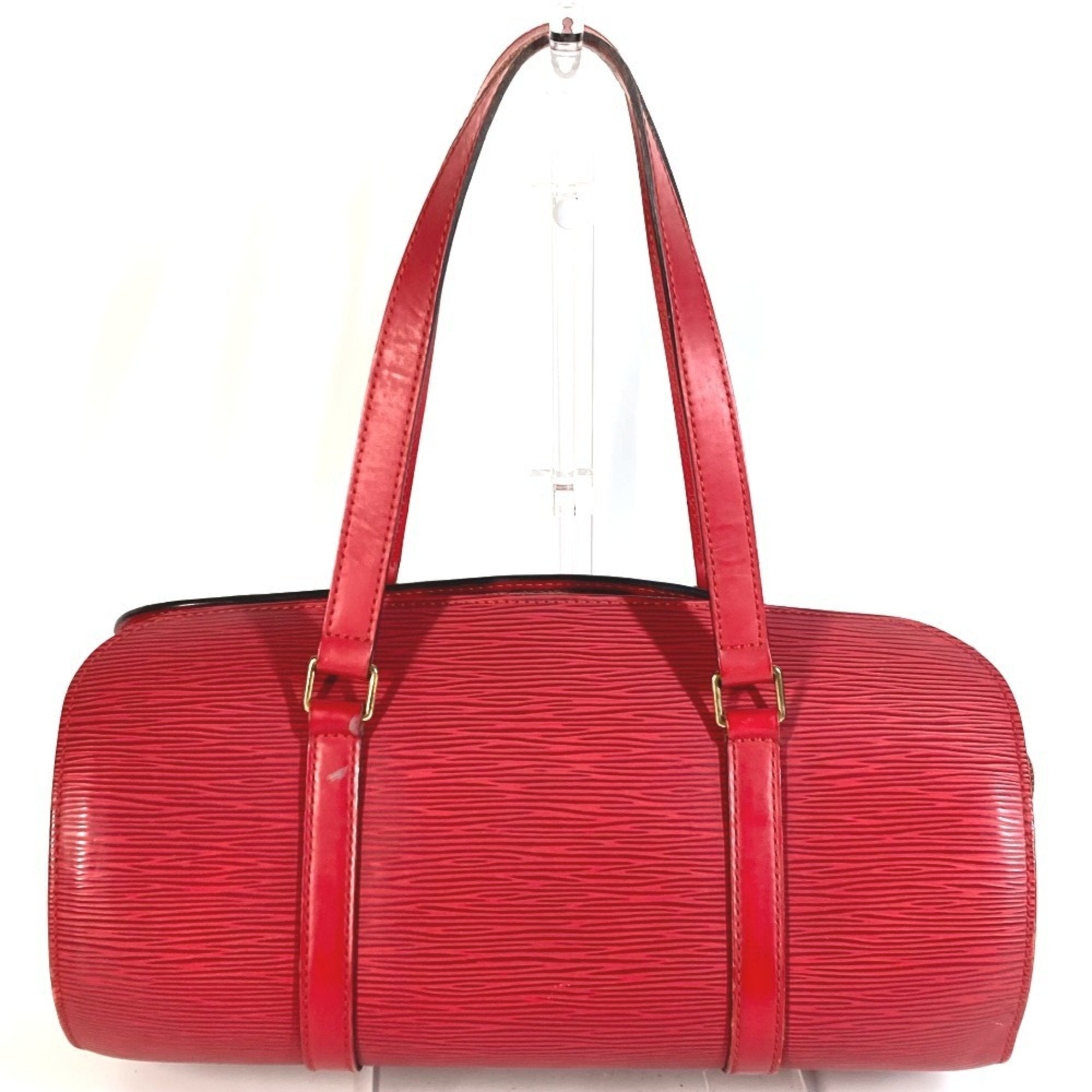 Louis Vuitton Castilian Red Red Color Epi Leather Handbag Shoulder Bag (Pre-Owned)