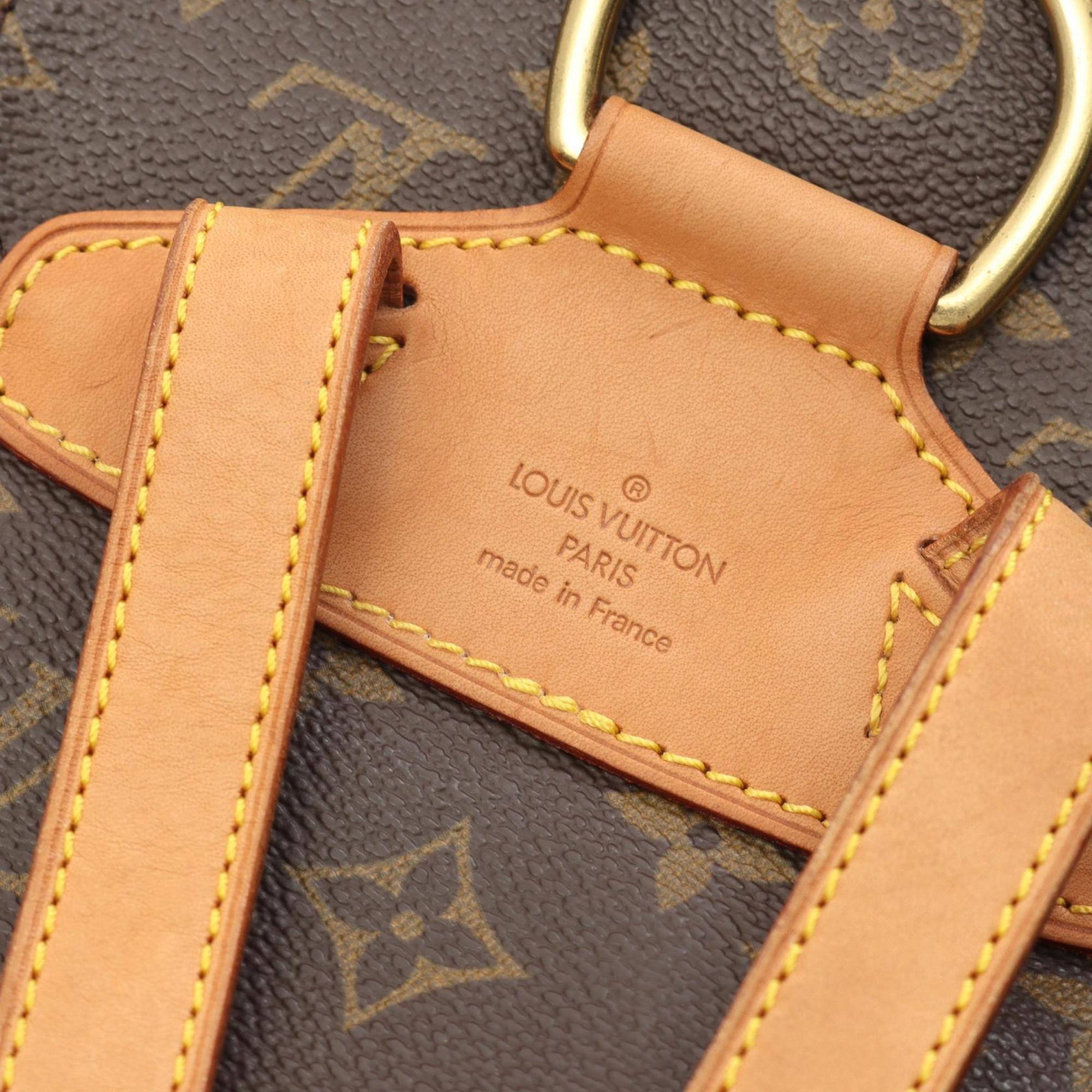 Louis Vuitton Brown Coated Canvas Leather Backpack (Pre-Owned)