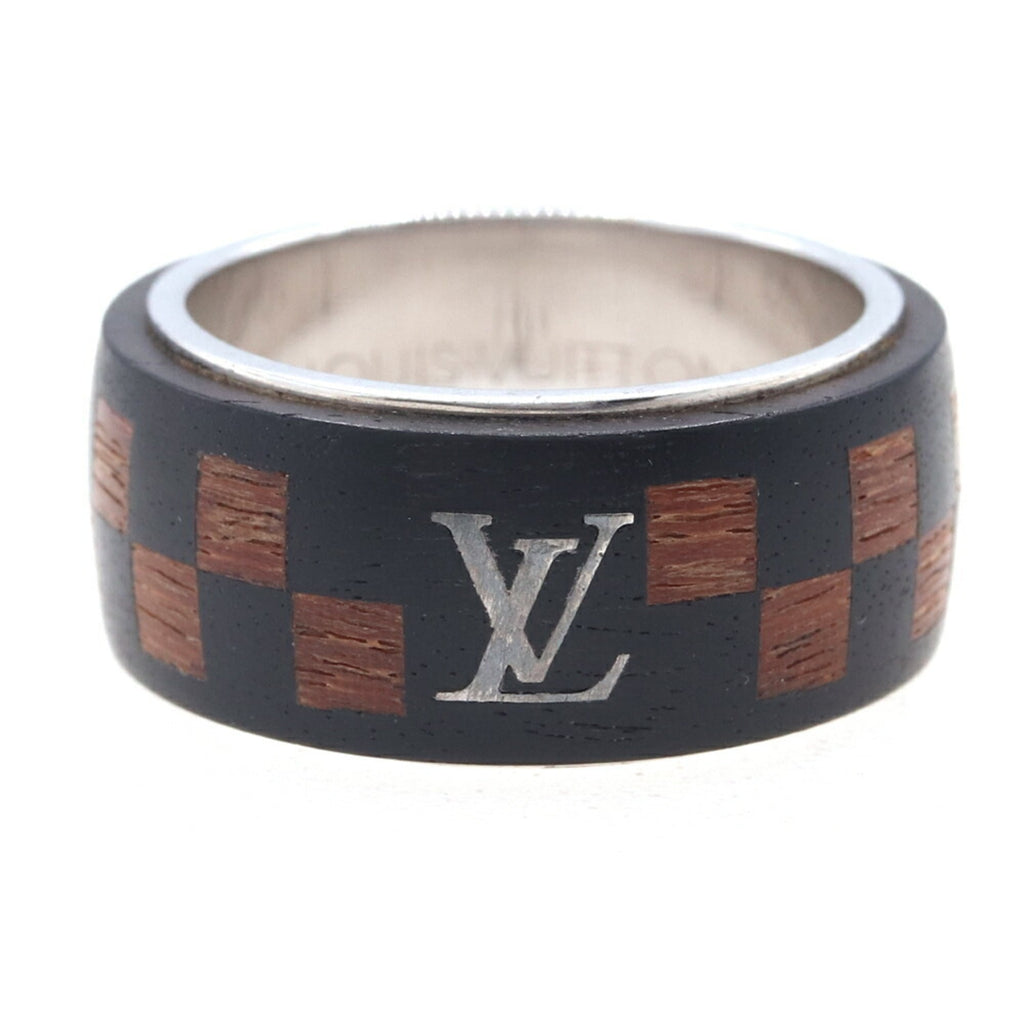 Louis Vuitton Metal Wood Band Ring (Pre-Owned)