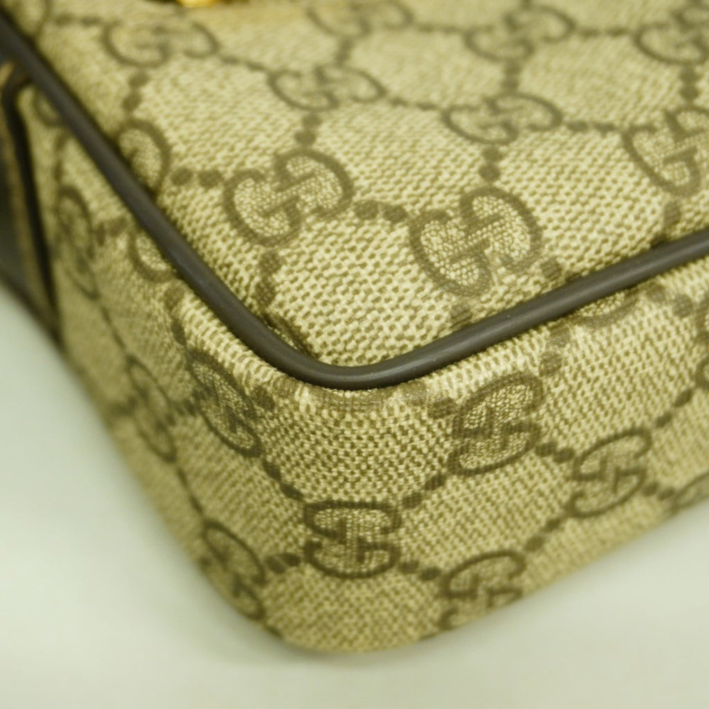 Front Zip Camera Bag GG Coated Canvas Small