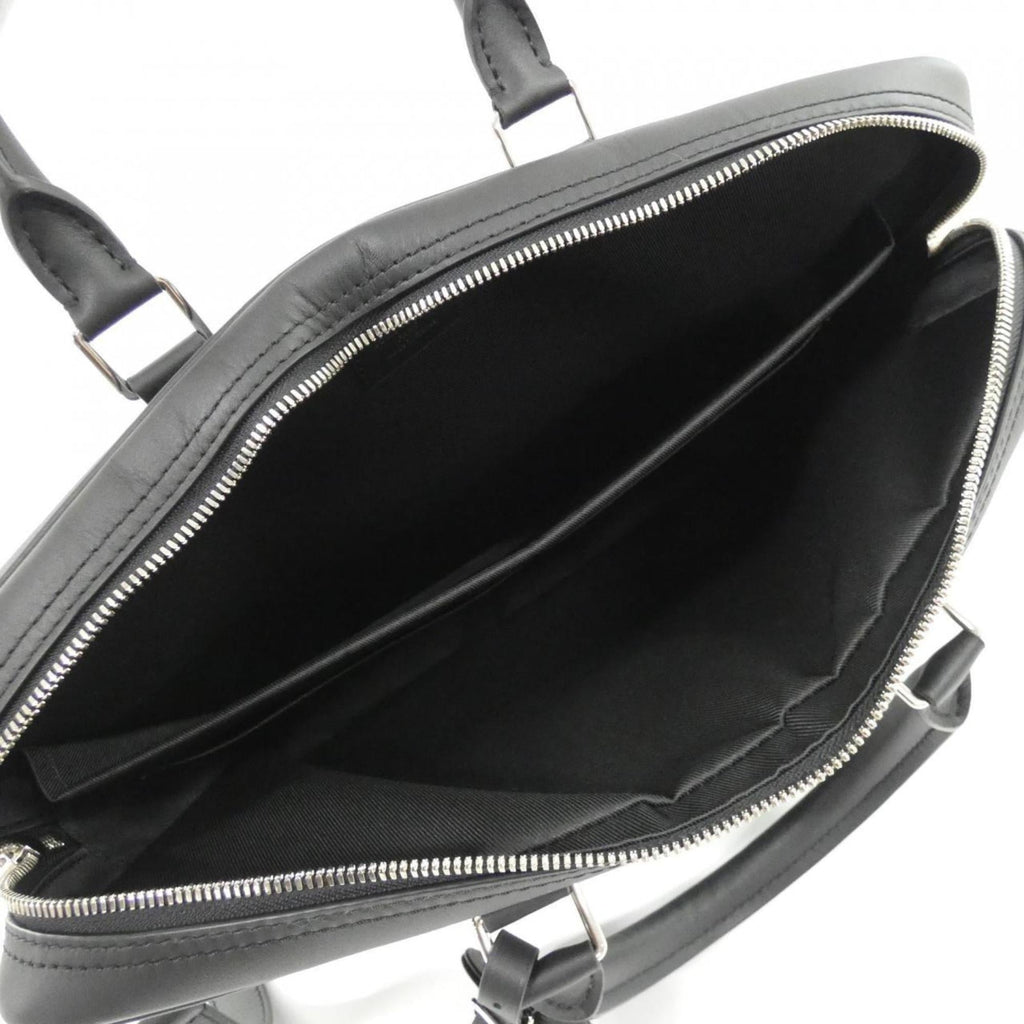 Louis Vuitton Black Leather Briefcase Handbag (Pre-Owned)