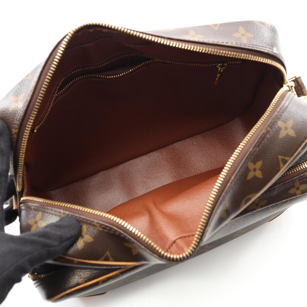 Louis Vuitton Brown Coated Canvas Leather Shoulder Bag (Pre-Owned)