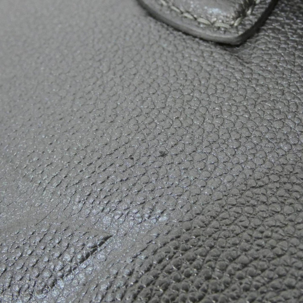 Louis Vuitton Gunmetal Silver Leather Handbag (Pre-Owned)