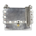 Kan I Bag Pearl Embellished Leather Small