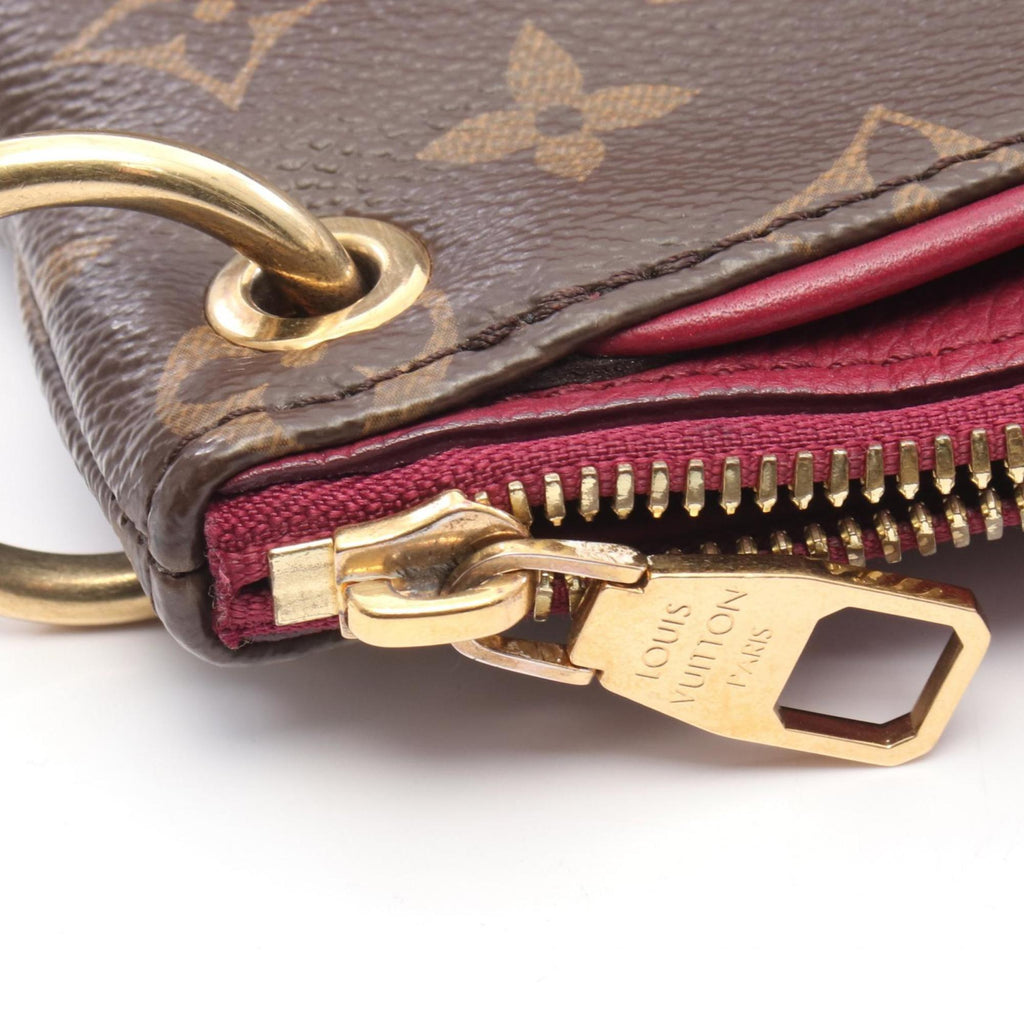 Louis Vuitton Aurore Bordeaux Brown Coated Canvas Leather Handbag (Pre-Owned)