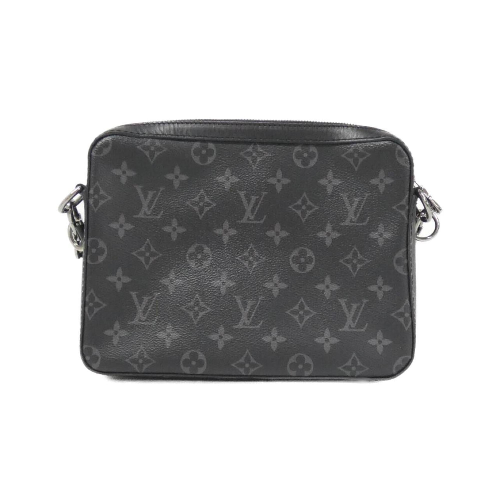 Louis Vuitton Black Gris Coated Canvas Shoulder Bag (Pre-Owned)