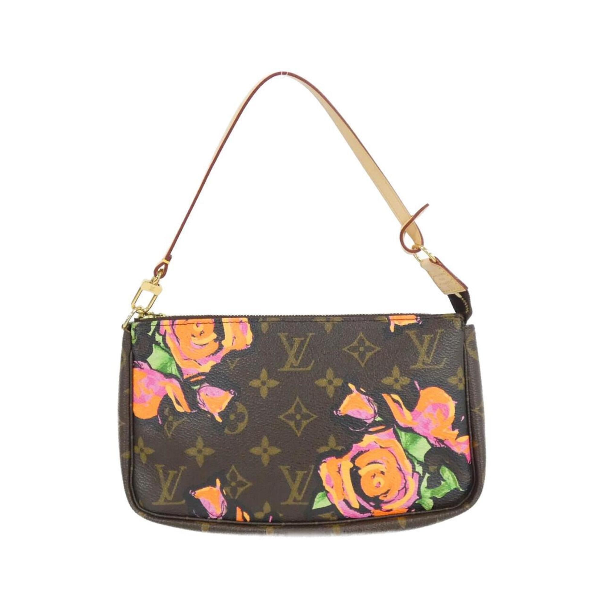 Louis Vuitton Brown Monogram Rose Coated Canvas Pochette Pouch (Pre-Owned)