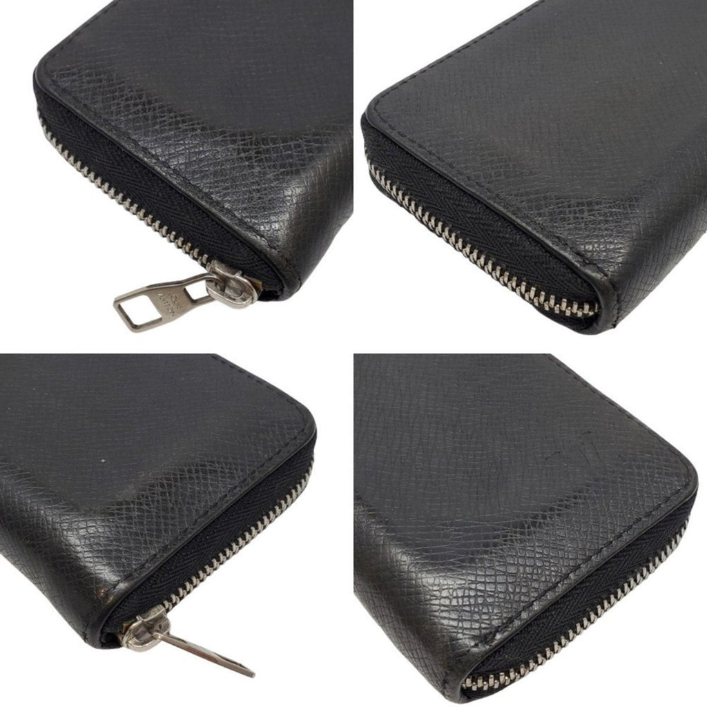 Louis Vuitton Taiga Black Taiga Leather Coin Purse/Coin Case (Pre-Owned)