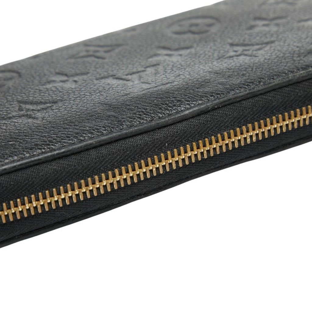 Louis Vuitton Black Noir Leather Long Wallet (Bi-Fold) (Pre-Owned)