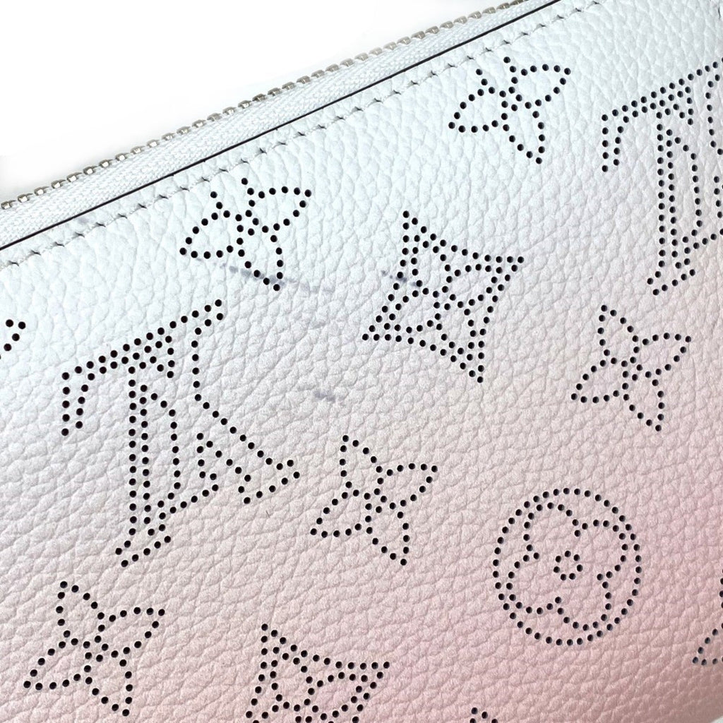 Louis Vuitton Mahina Pink White Mahina Leather Long Wallet (Bi-Fold) (Pre-Owned)