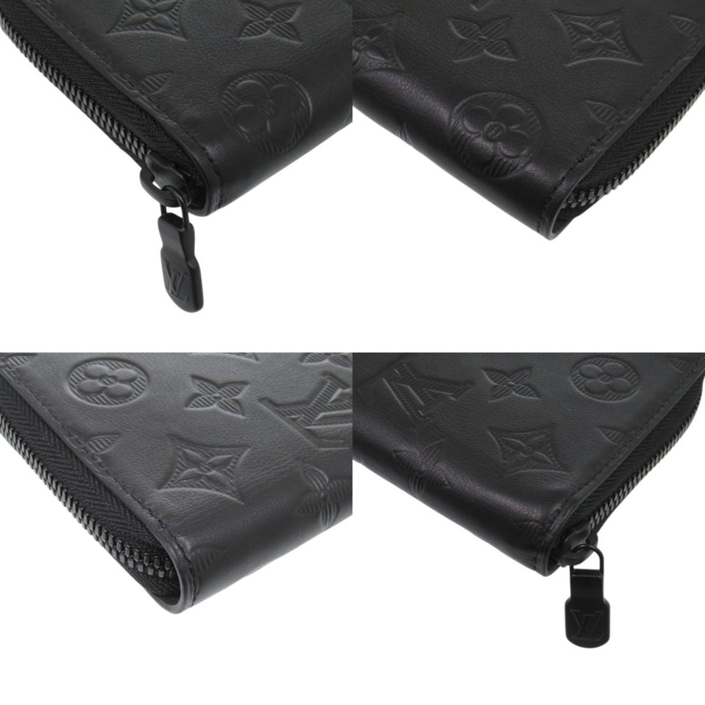 Louis Vuitton Black Leather Long Wallet (Bi-Fold) (Pre-Owned)