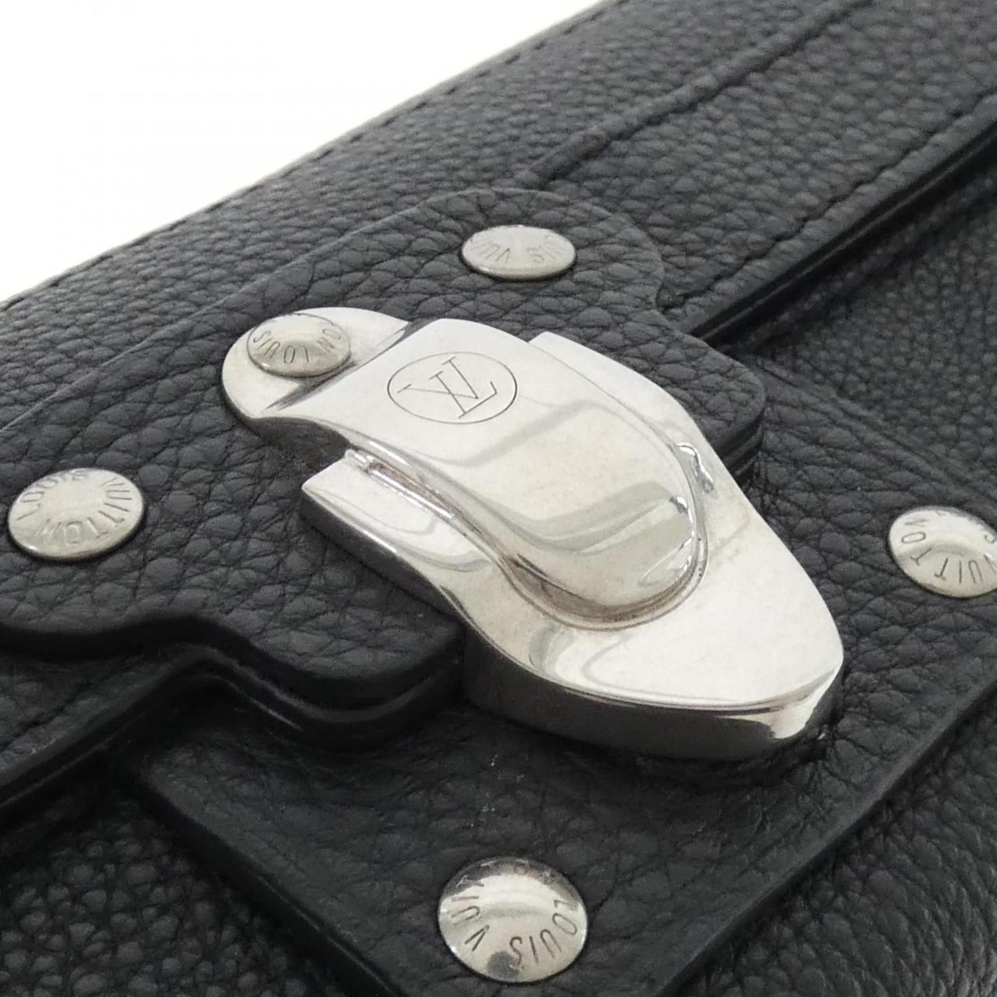 Louis Vuitton Black Leather Shoulder Bag (Pre-Owned)