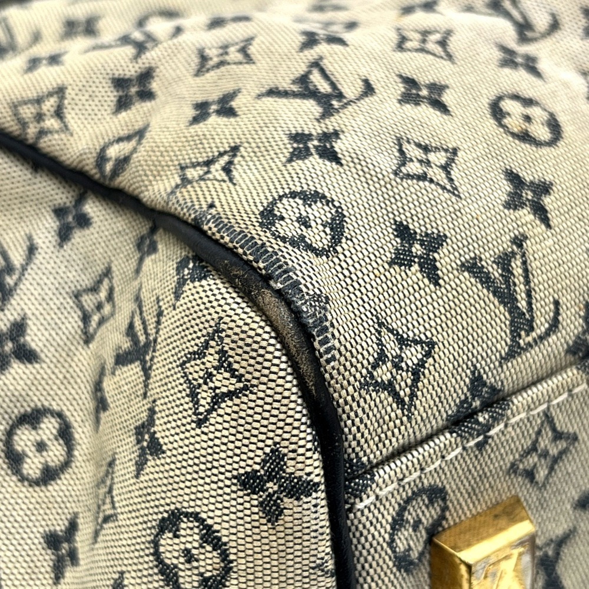Louis Vuitton Galle Monogram Navy Monogram Mini Boston Bag Handbag (Pre-Owned)