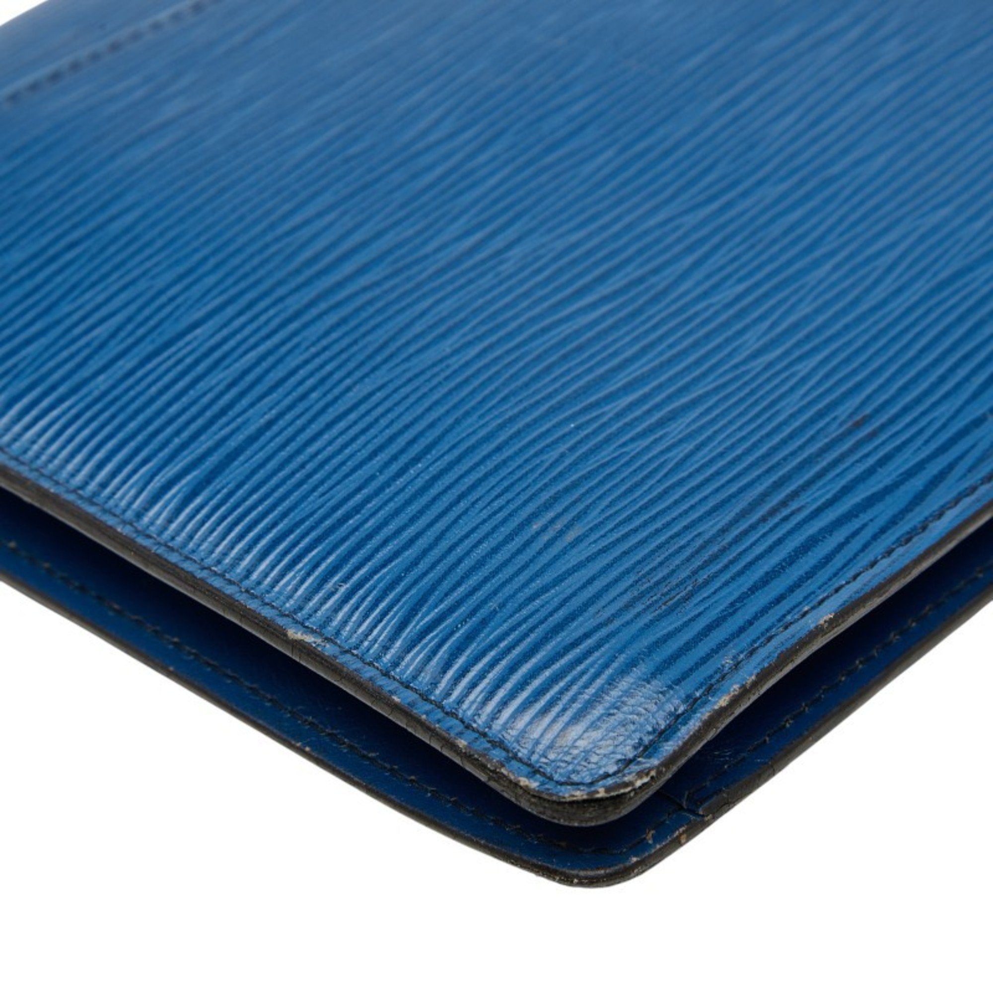 Louis Vuitton Epi Toledo Blue Leather Clutch Bag (Pre-Owned)