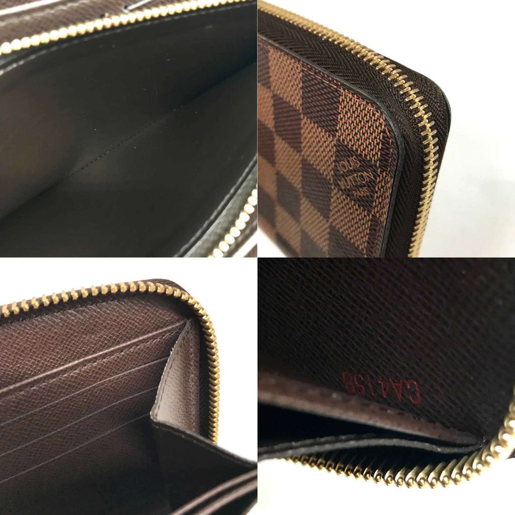 Louis Vuitton Brown Damier Canvas Ebene Damier Canvas Long Wallet (Bi-Fold) (Pre-Owned)