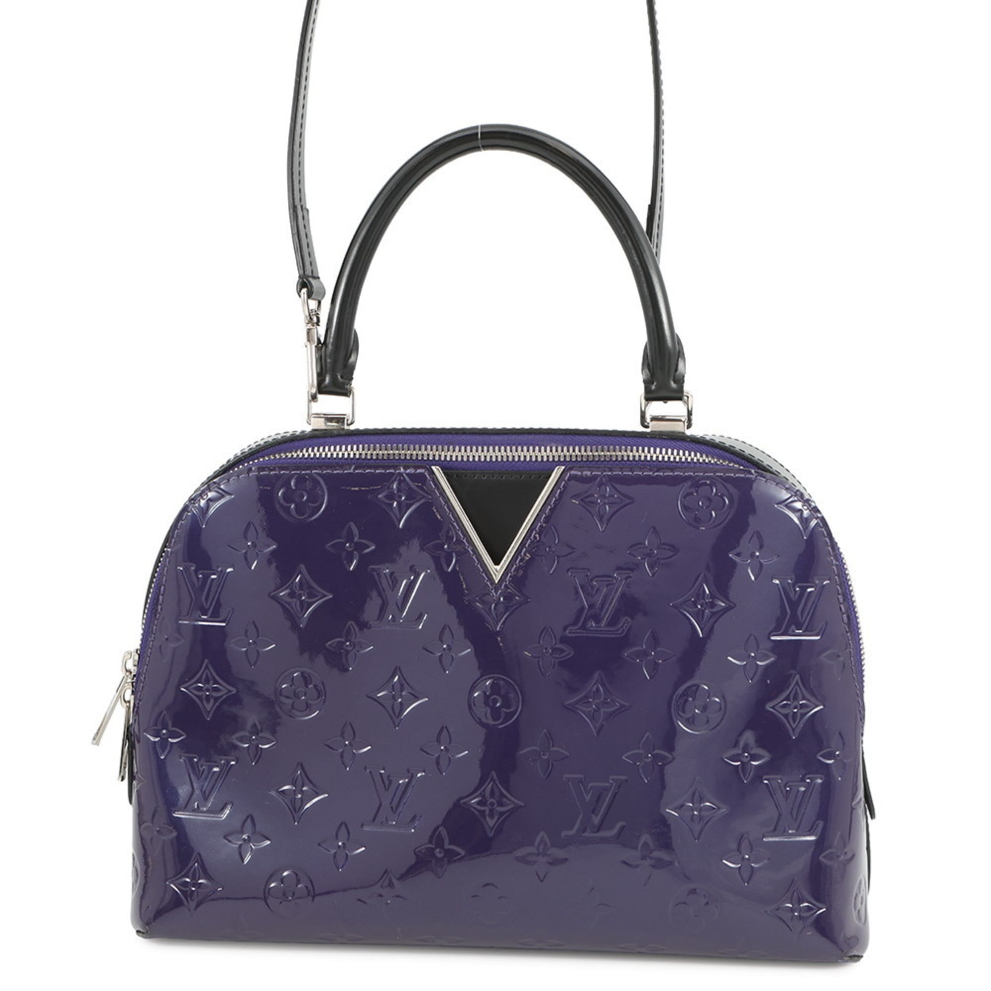 Louis Vuitton Monogram Noir Purple Monogram Vernis Handbag Shoulder Bag (Pre-Owned)