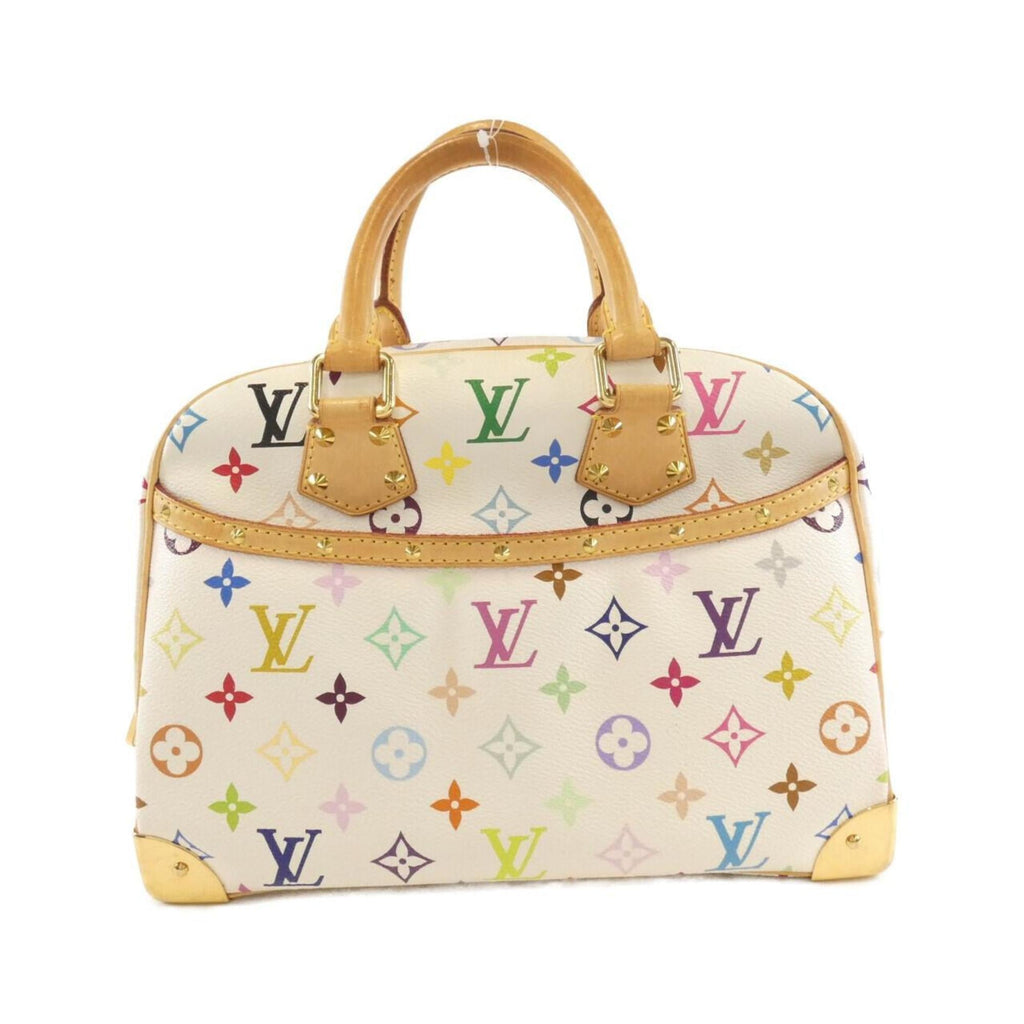 Louis Vuitton Beige White Coated Canvas Handbag (Pre-Owned)