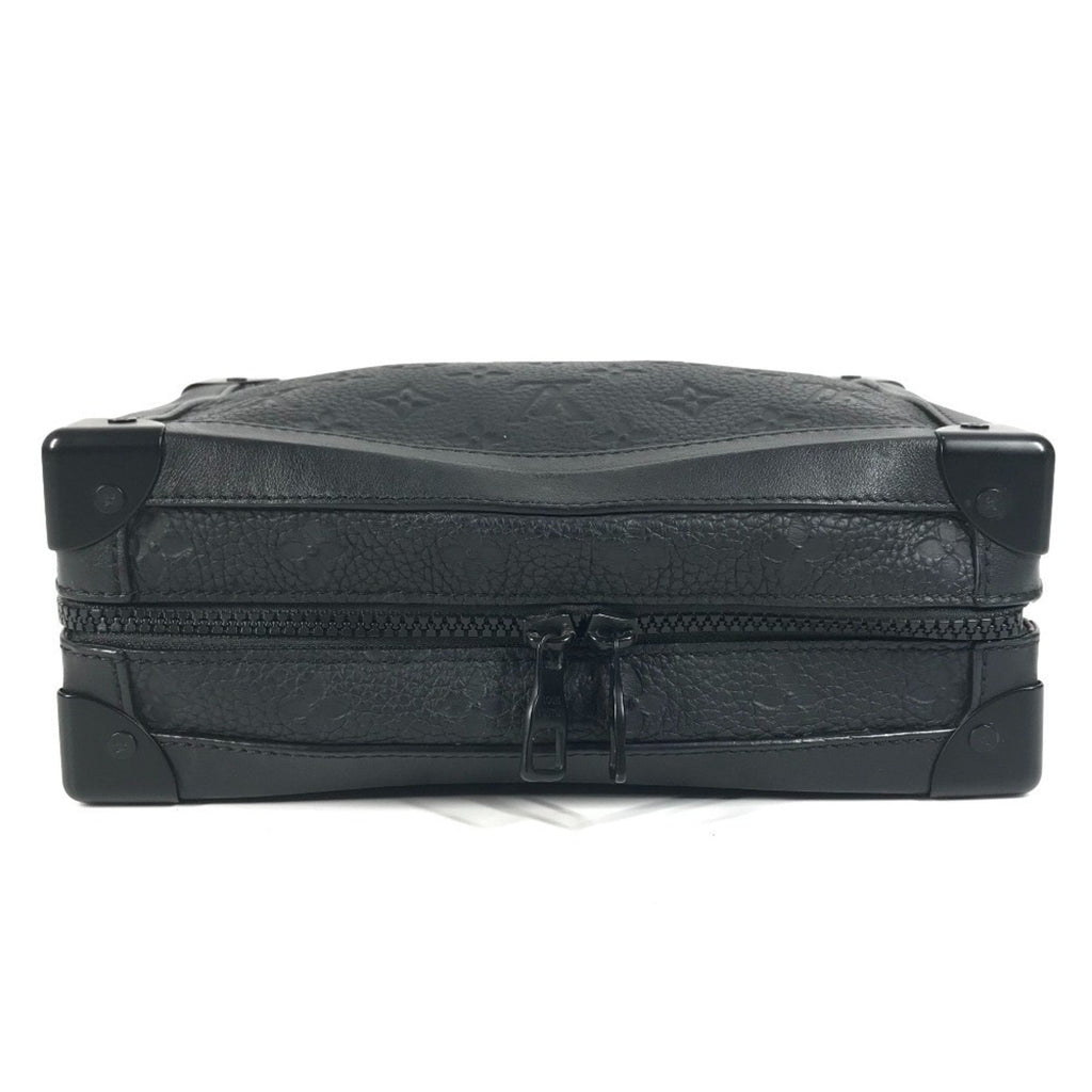 Louis Vuitton Black Noir Leather Clutch Bag Shoulder Bag (Pre-Owned)