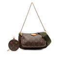Louis Vuitton Brown Pvc Leather Handbag Pochette Shoulder Bag (Pre-Owned)